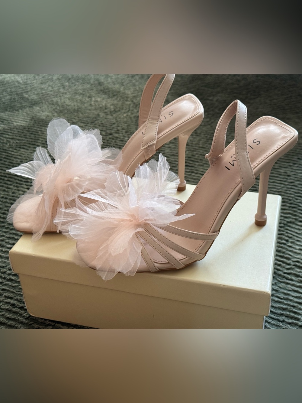 Slingback High Heel Sandals- Blush Pink US8